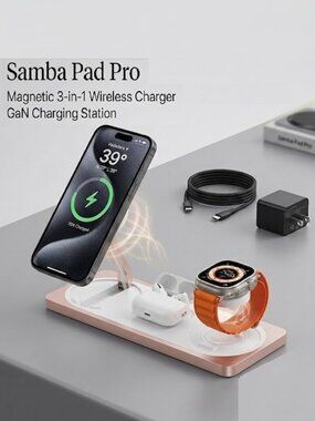 Samba Pad Pro Magnetic 3 In 1 Wireless Charger W326